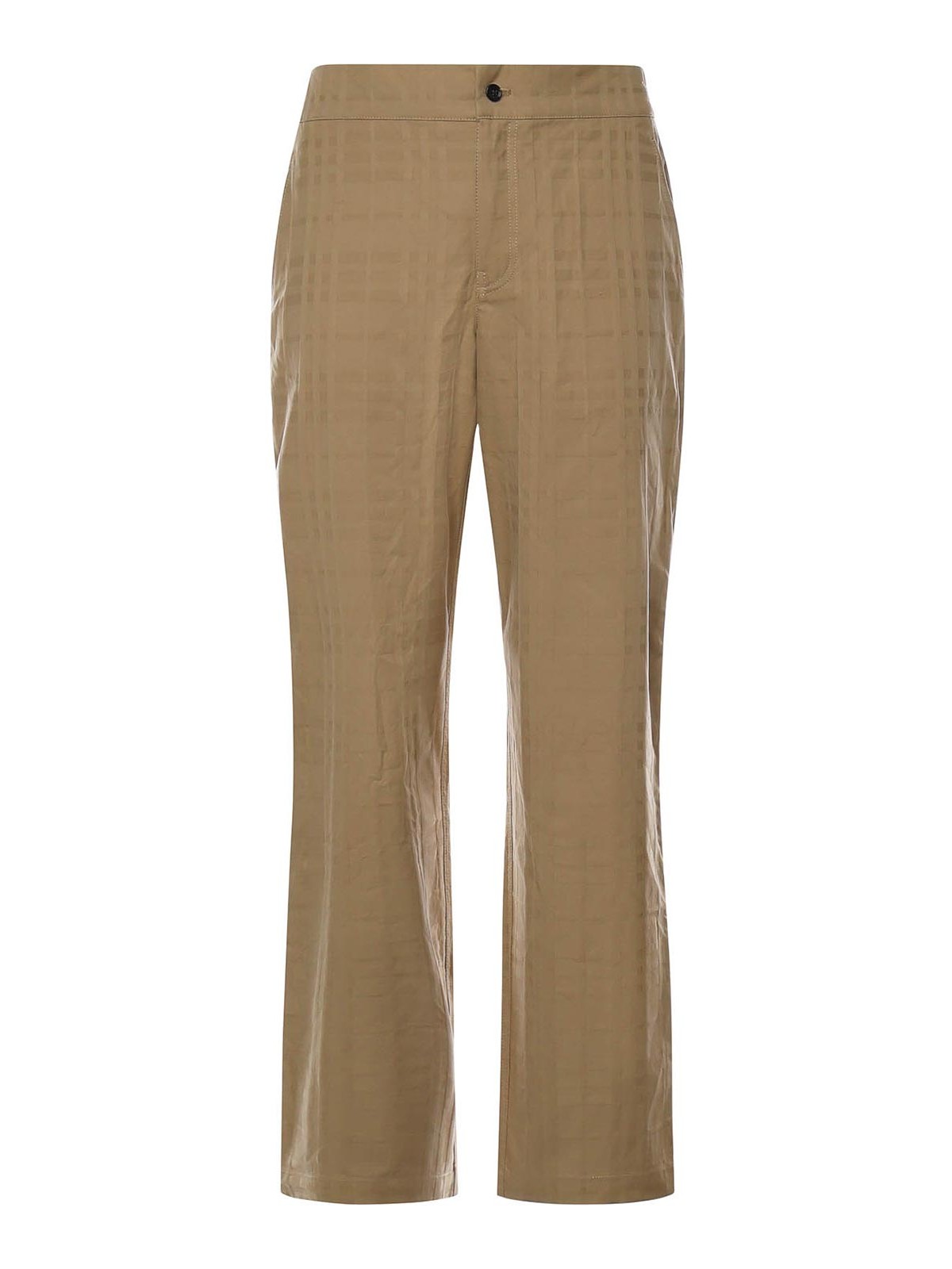 Check Cotton Trousers
