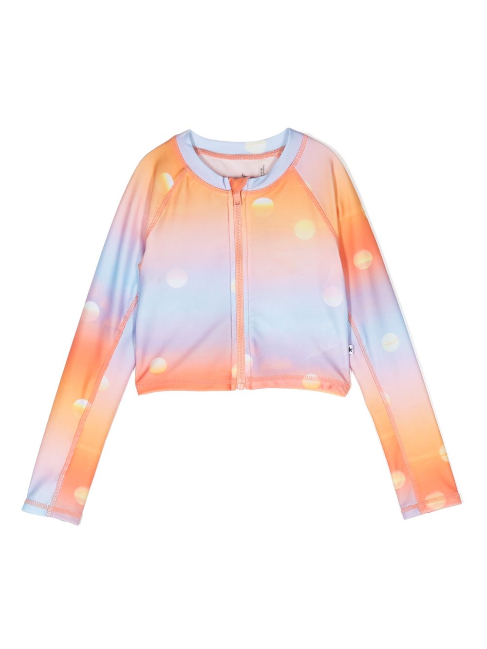 Gradient-effect zip jacket - Orange