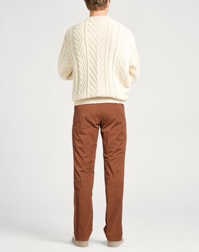 Man Pants Brown Size 40 Cotton, Elastane