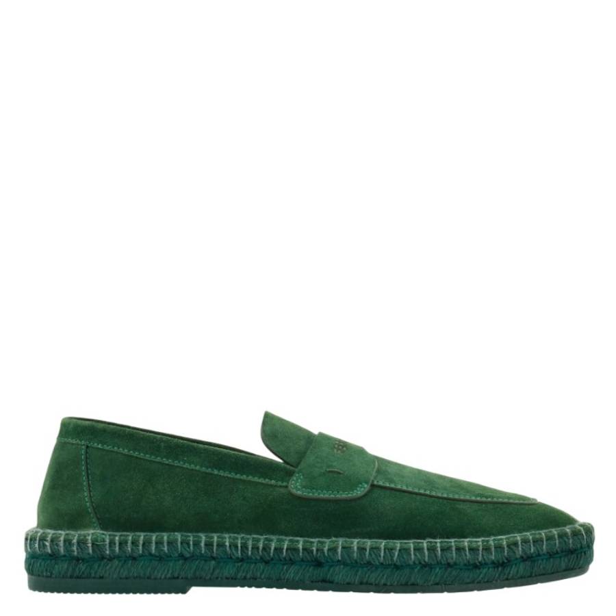 Dark Brilliant Green Espadrilles Loafers