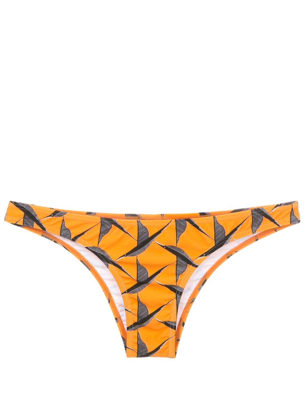 Poipu bird-print bikini bottom - Orange