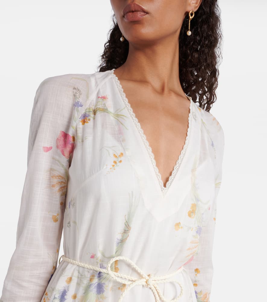 Lucky floral tiered cotton maxi dress