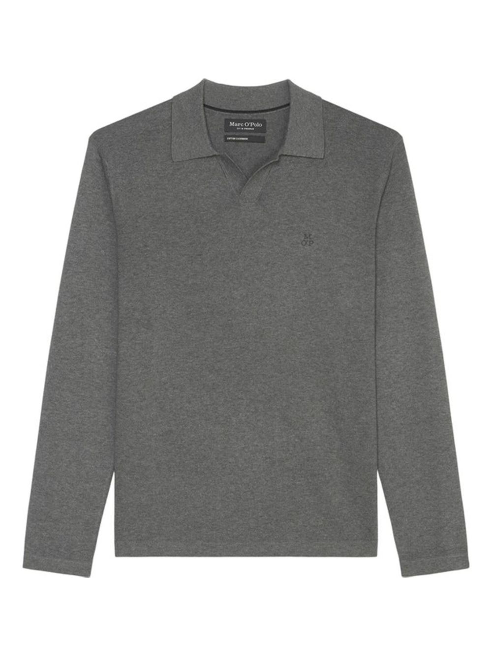 Long-sleeve polo sweater - Grey