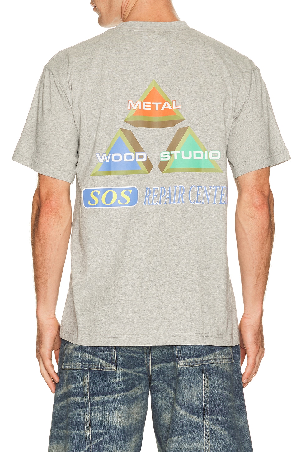 Metalwood Studio King Of The Greens T-Shirt in Heather Grey - Grey. L also in S, M, XL/1X