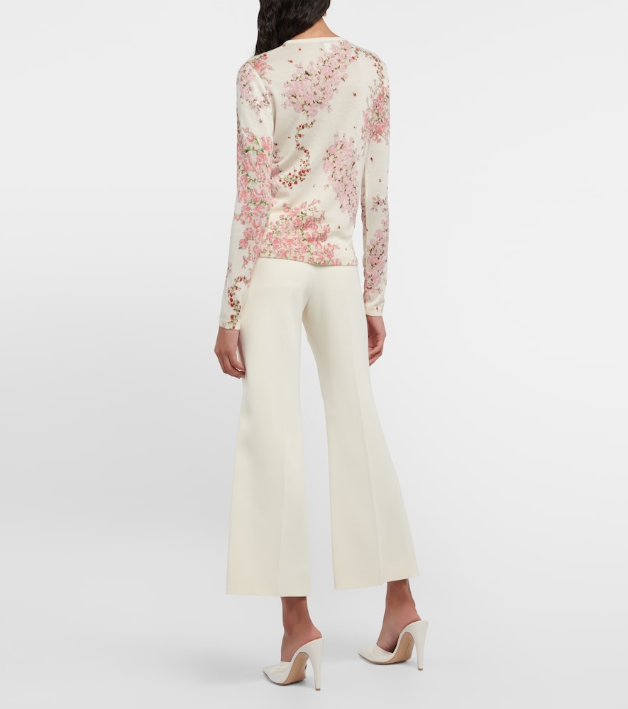 Giambattista Valli Floral cashmere and silk cardigan