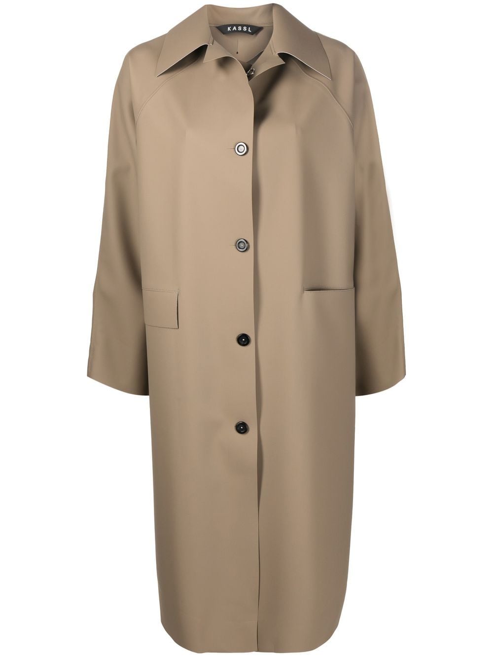 Single-breasted button coat - Neutrals