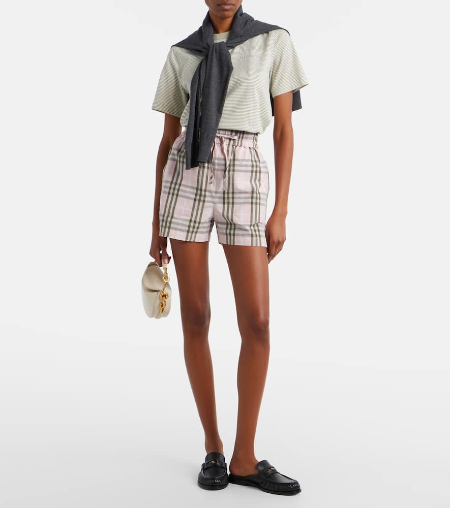 Check cotton shorts