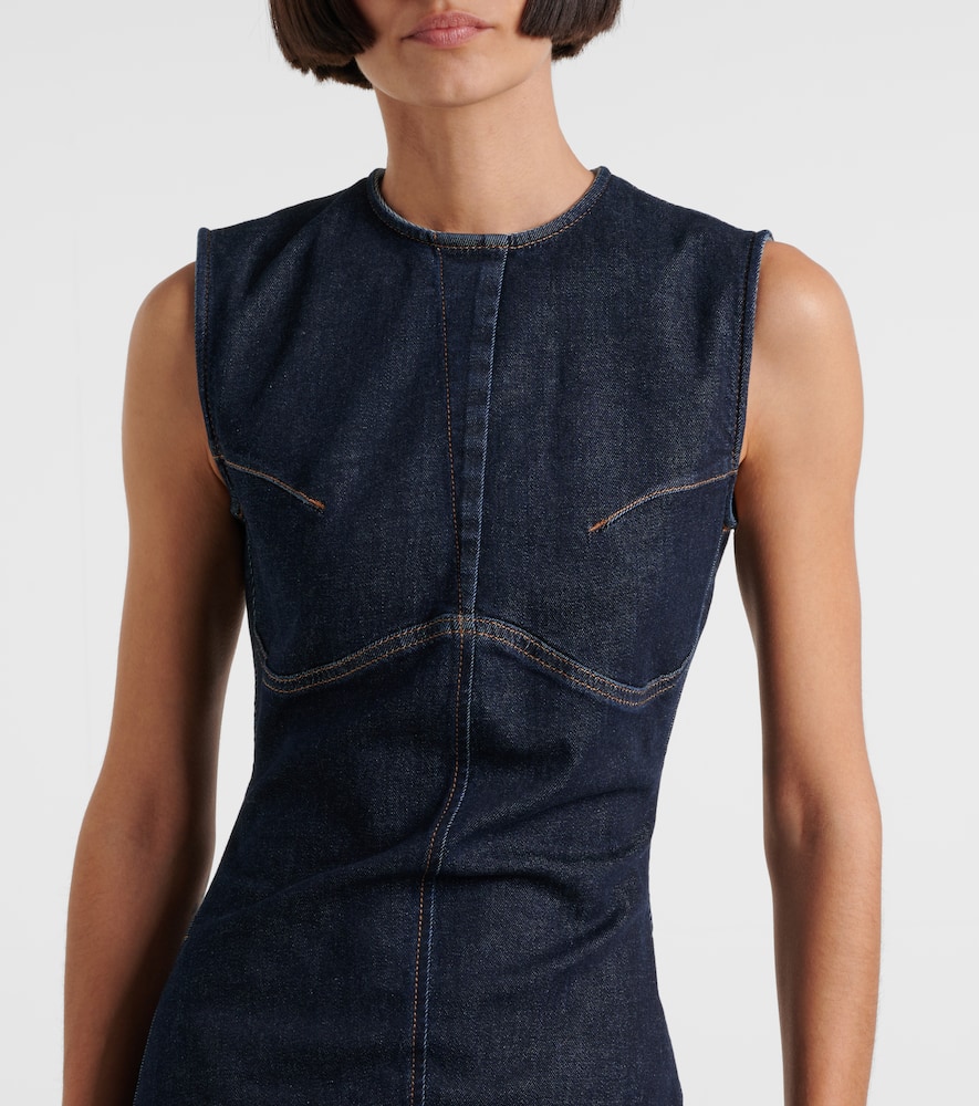 Geranio denim midi dress