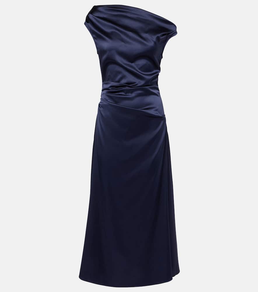 Elyse pleated silk-blend maxi dress