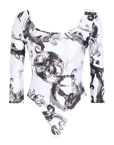 Woman Bodysuit White Size 14 Polyester, Elastane