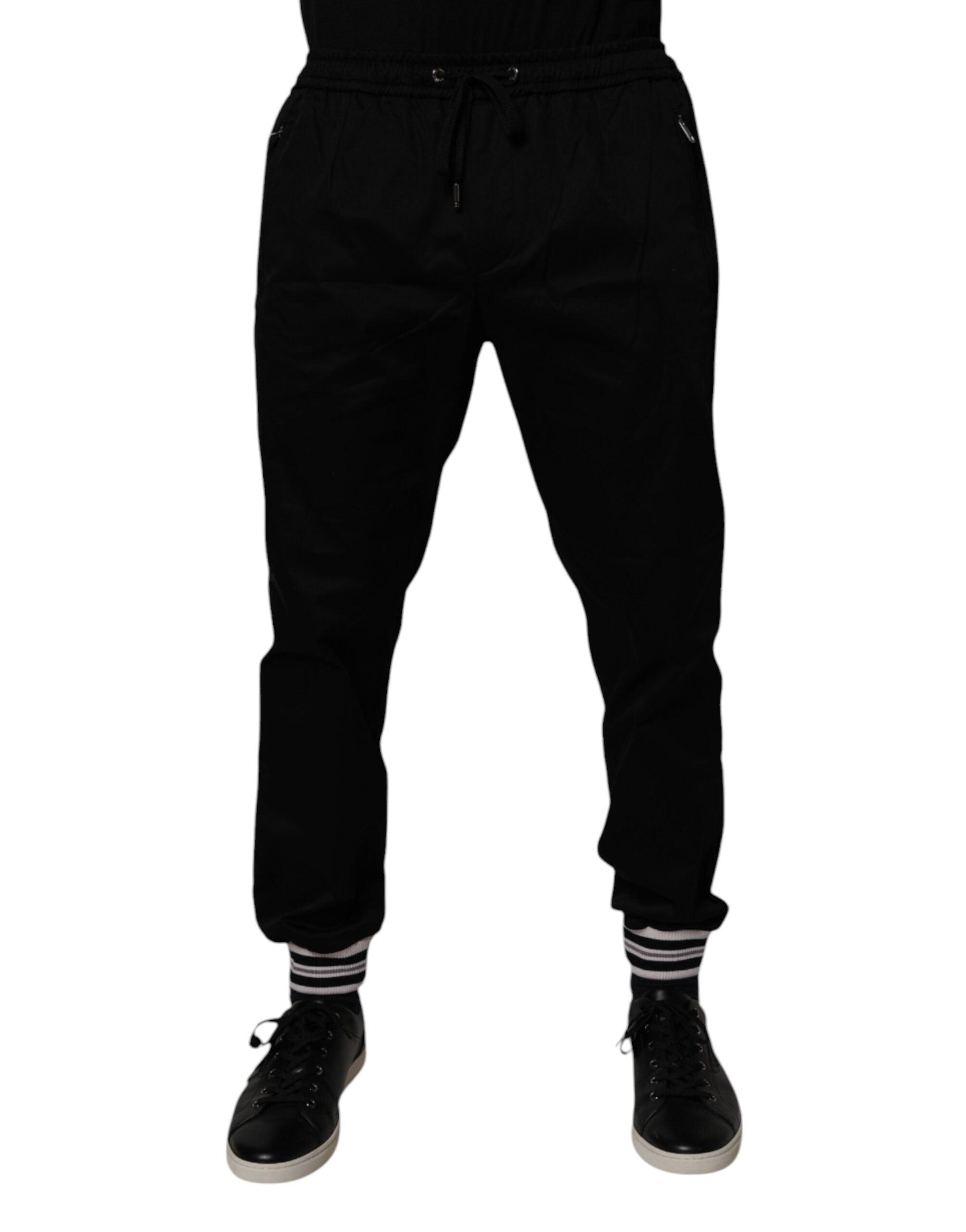 Cotton Stretch Joggers — Black