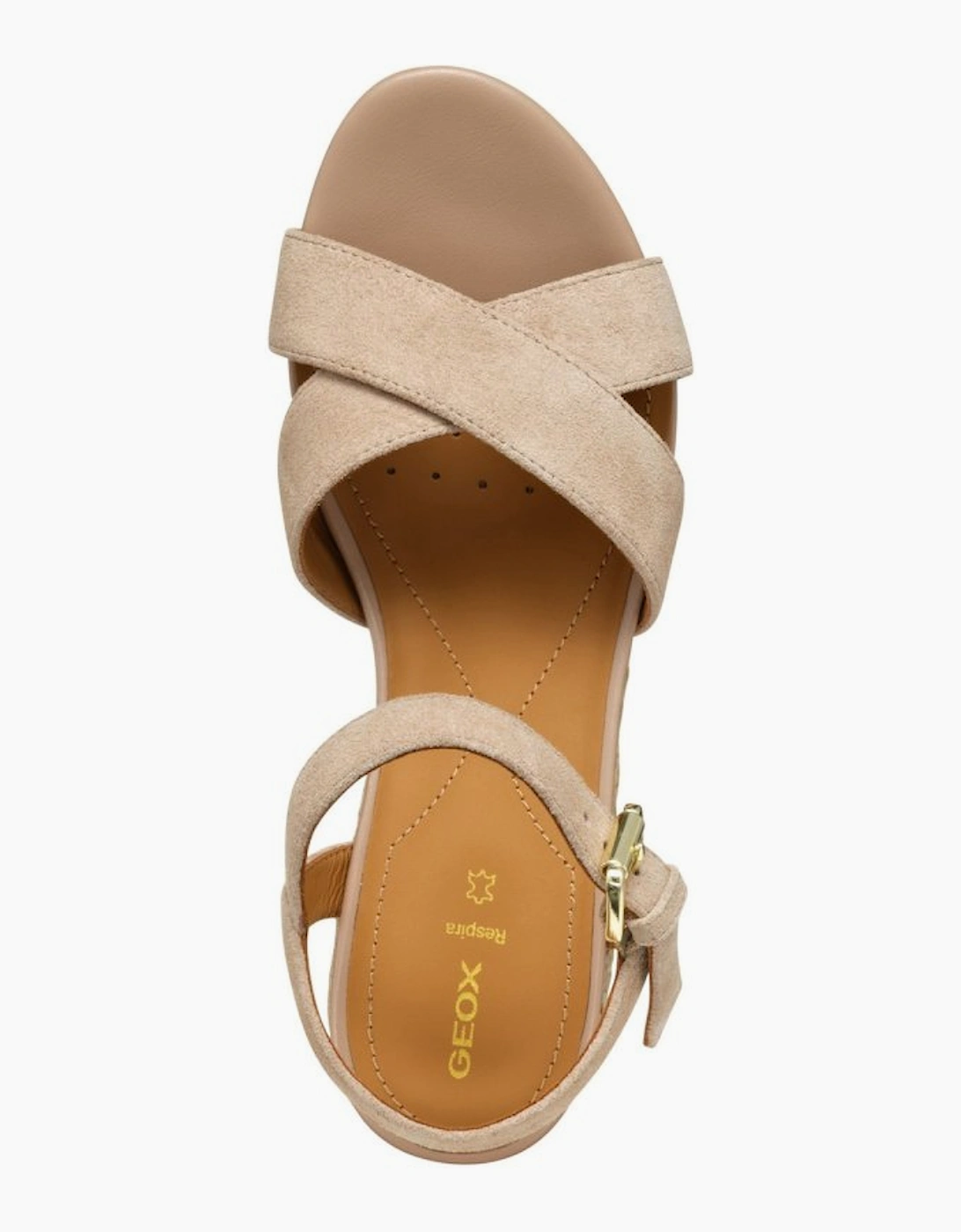 Geox Women's D Ischia Corda Womens Wedge Sandals - Tan