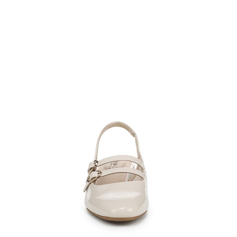 Women's Beatrice Slingback Pump Shoes (Almond Milk Patent Leather)