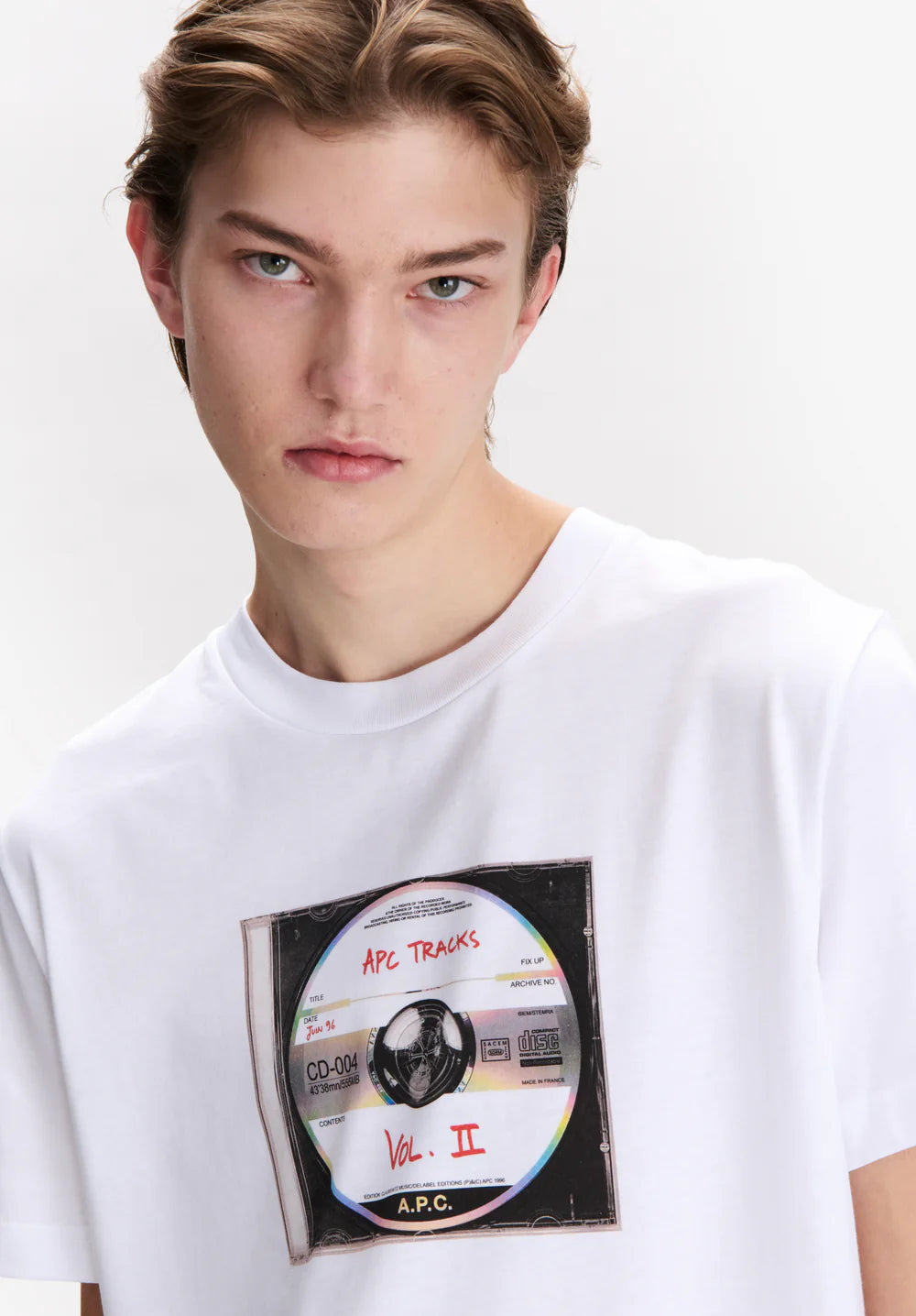 Men's A. P.C. Tracks t-shirt Size: Extra Small in White