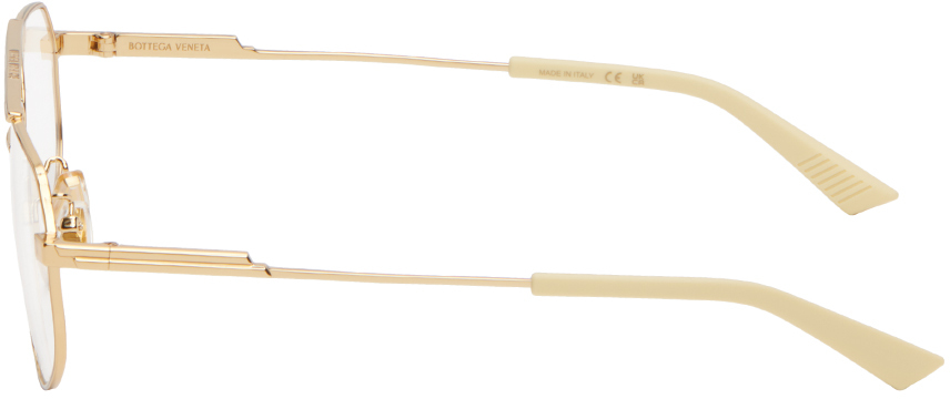 Bottega Veneta Gold Classic Metal Aviator Glasses