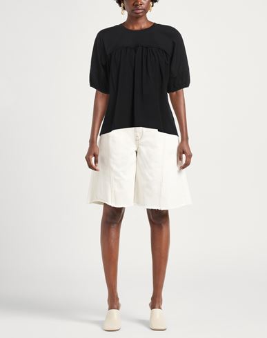 Alpha Studio Woman Top Black Size 8 Cotton, Elastane