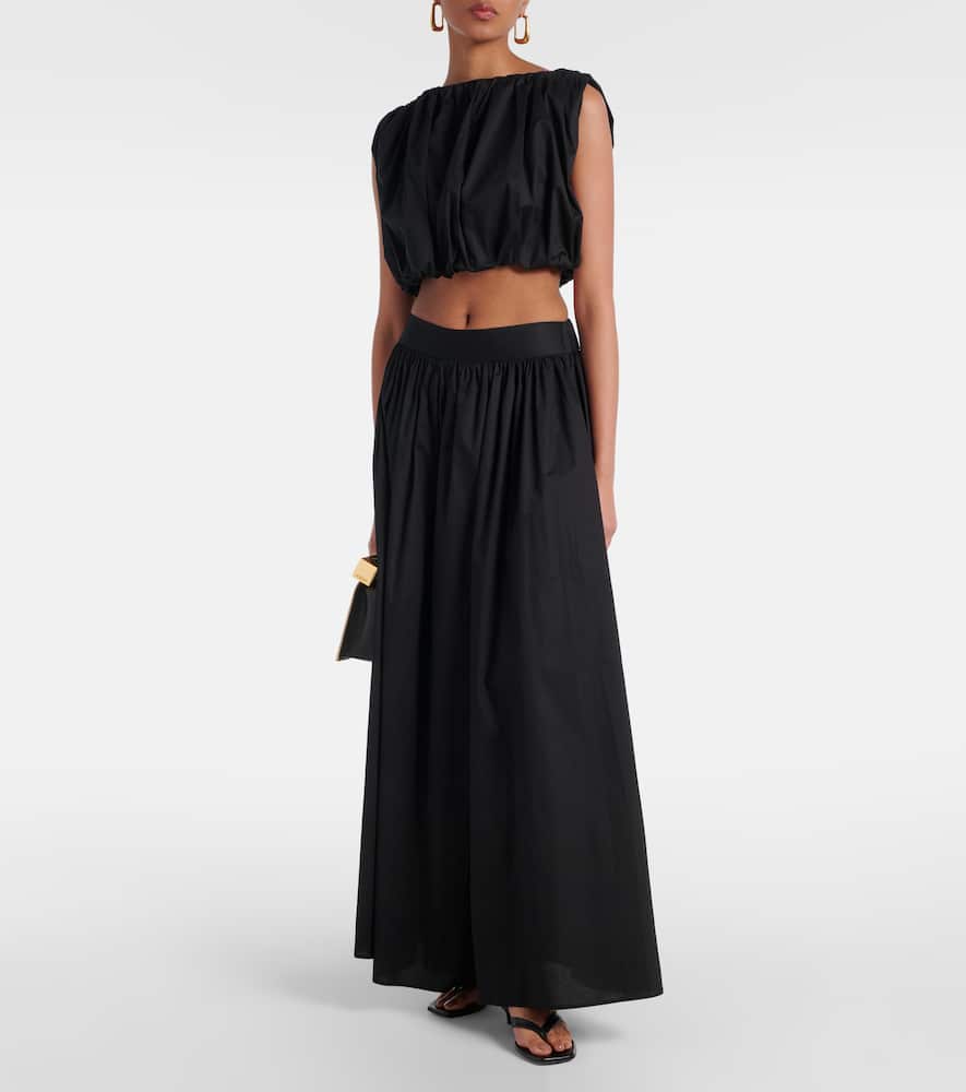 Inamorata cotton-blend crop top