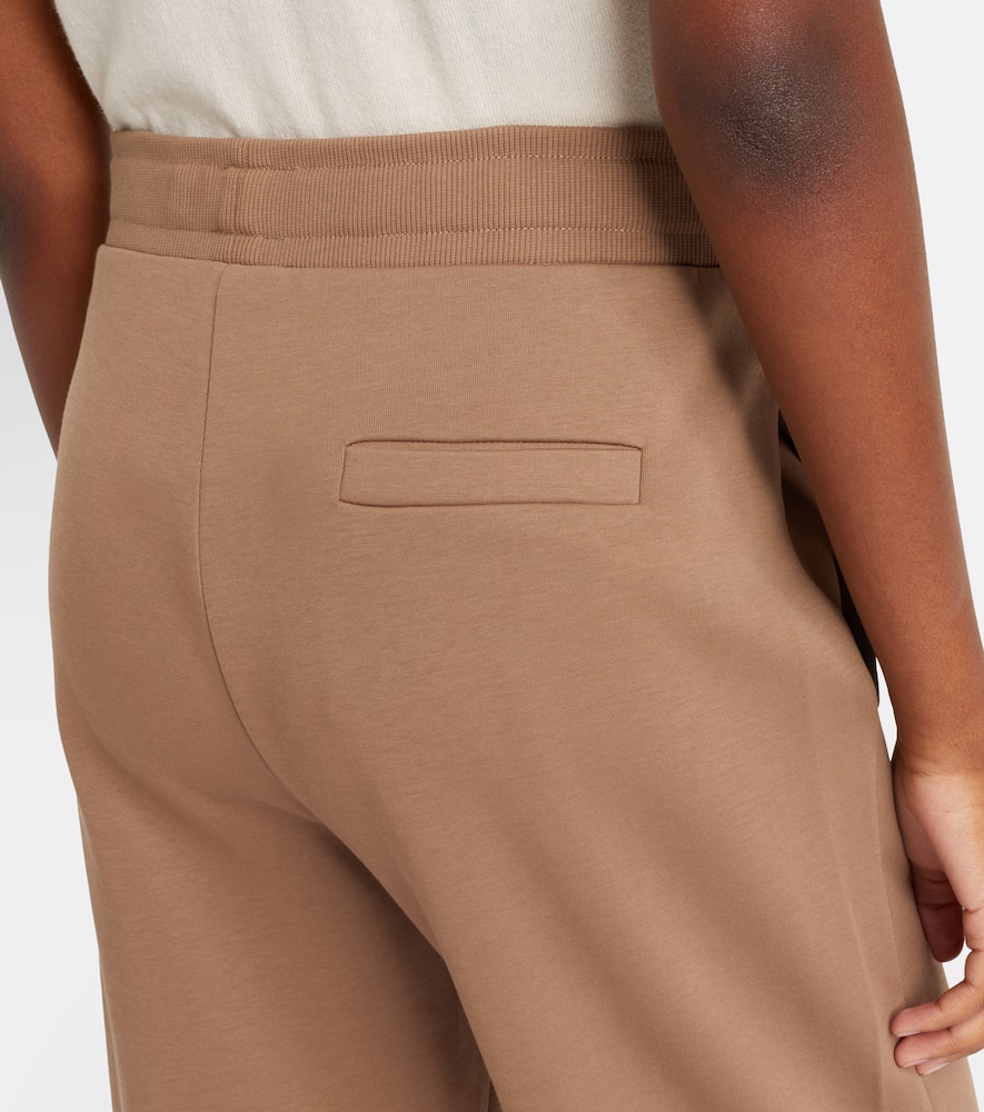 Cotton-blend straight pants