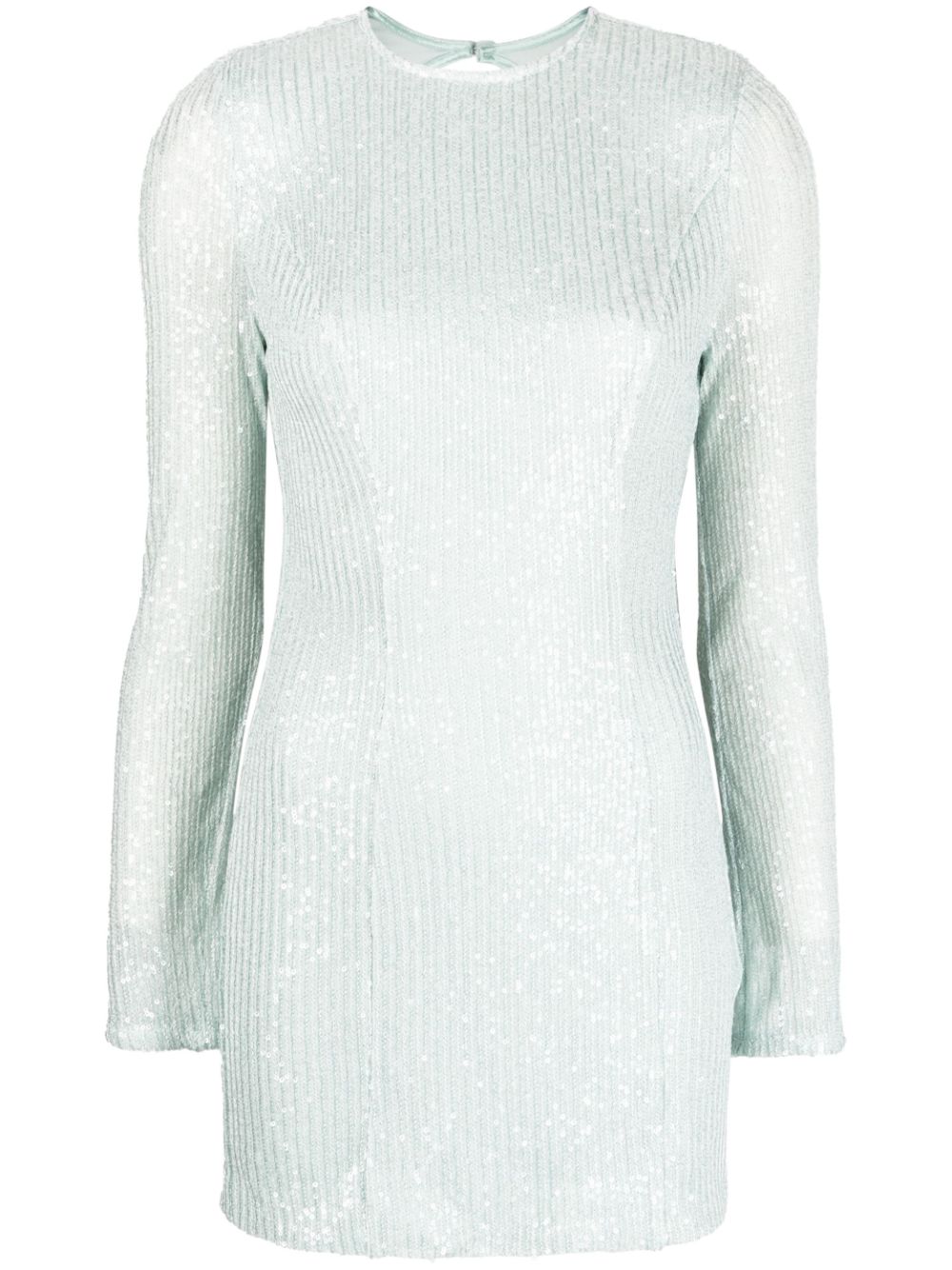Sequin-embellished open-back minidress - Blue
