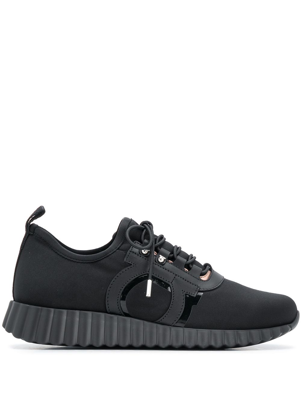 Gancini low-top sneakers - Black
