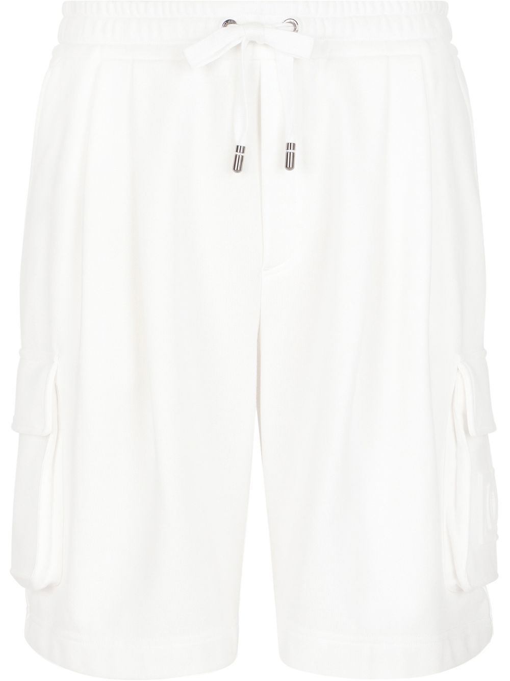 Logo-embossed jersey shorts - White