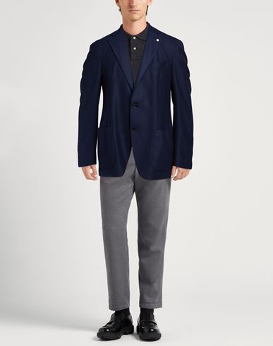 Man Blazer Blue Size 40 Virgin Wool