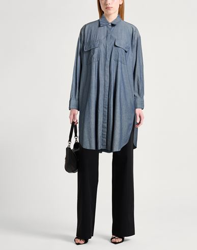 Woman Denim shirt Blue Size M Cotton