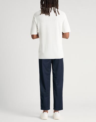 Man Pants Navy Size 36 Cotton, Viscose