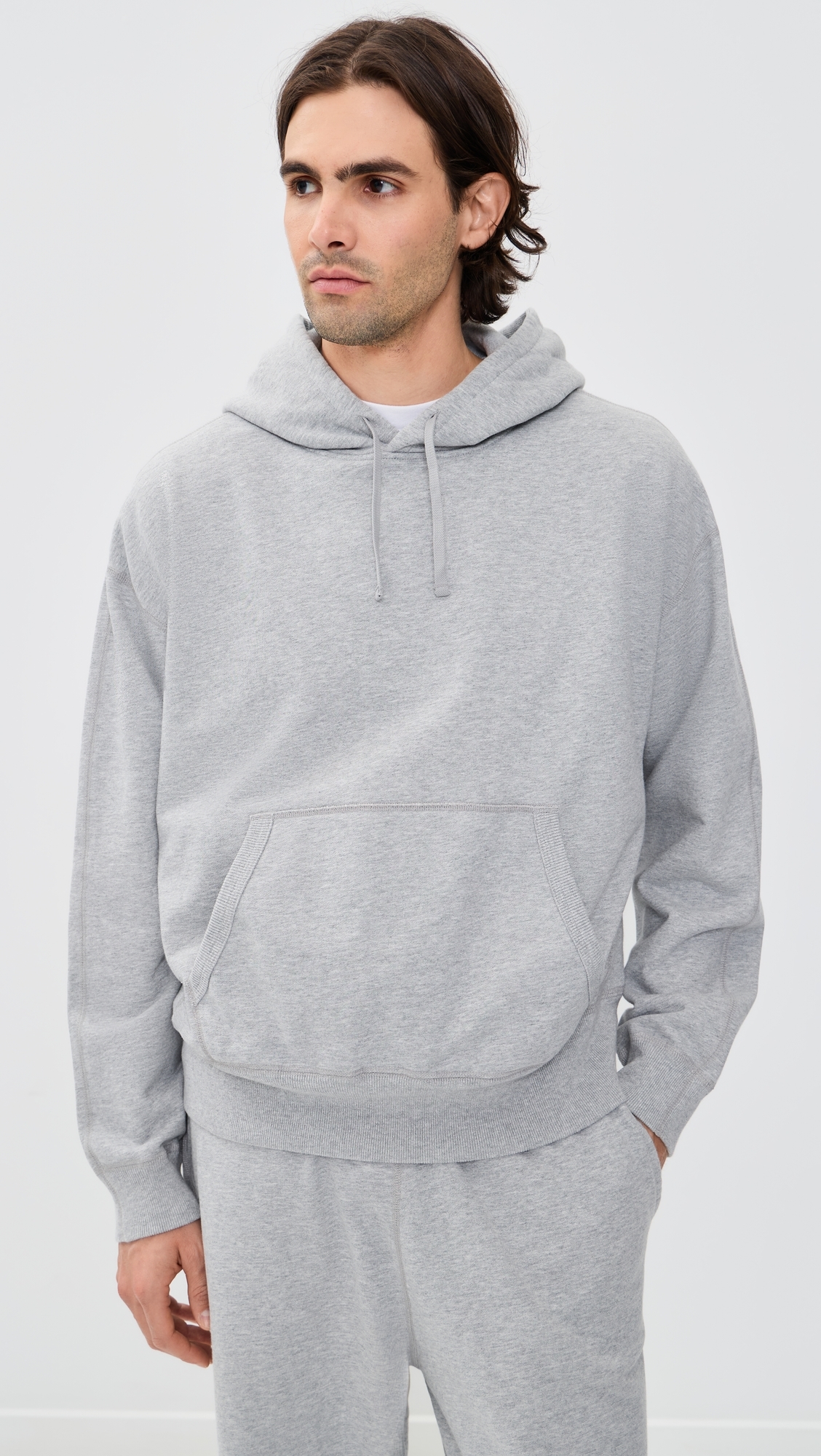 Midweight Terry Relaxed Hoodie Hgrey