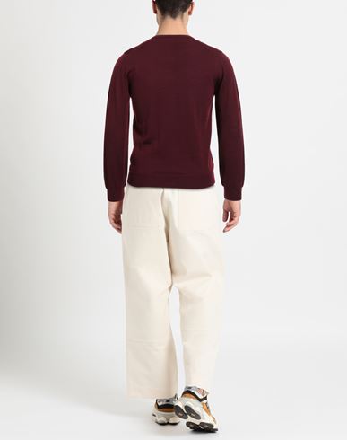 Man Sweater Burgundy Size 38 Virgin Wool
