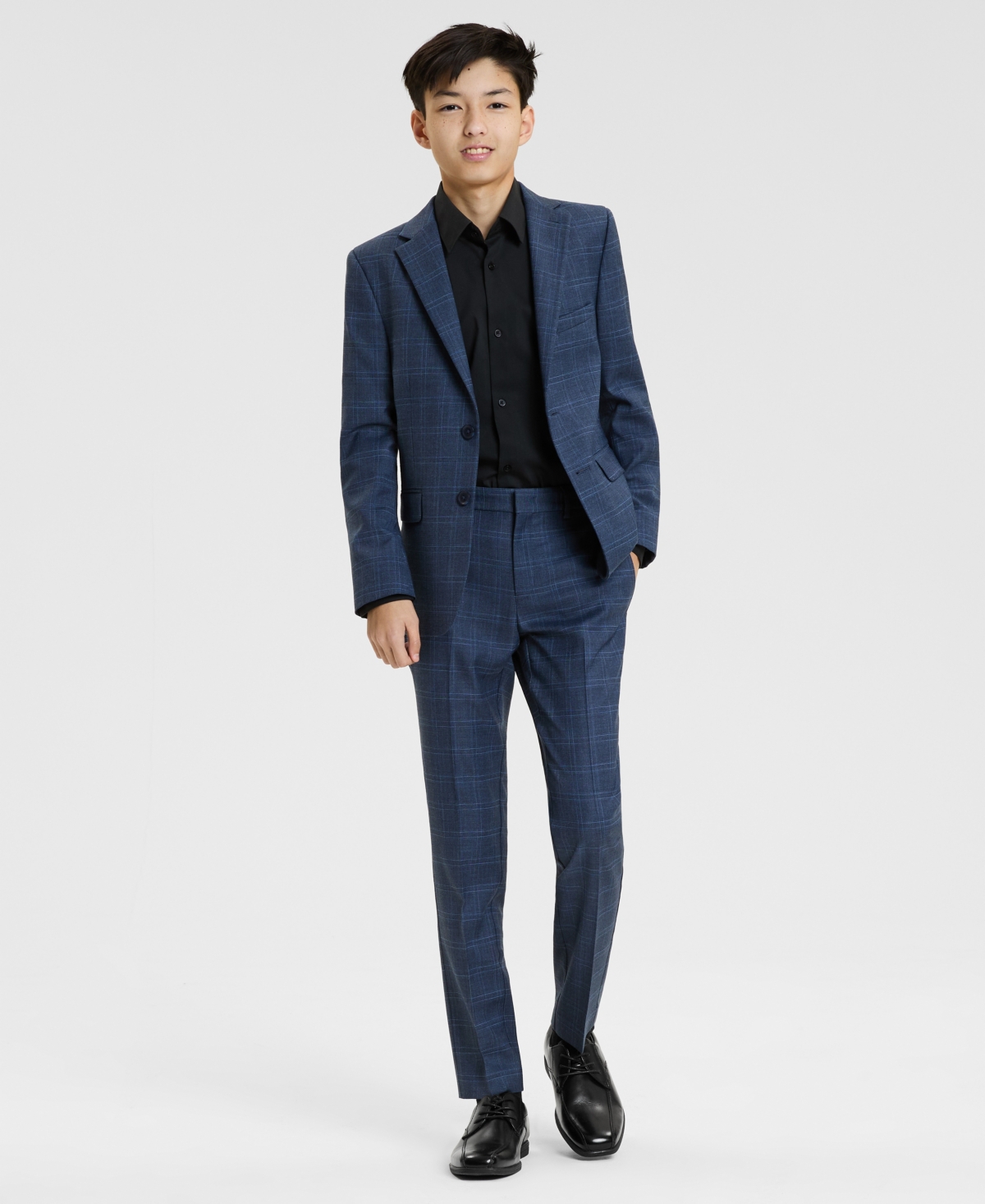 Boys' 8-20 Single-Breasted Blazer & Pants, 2-Piece Set - Navy