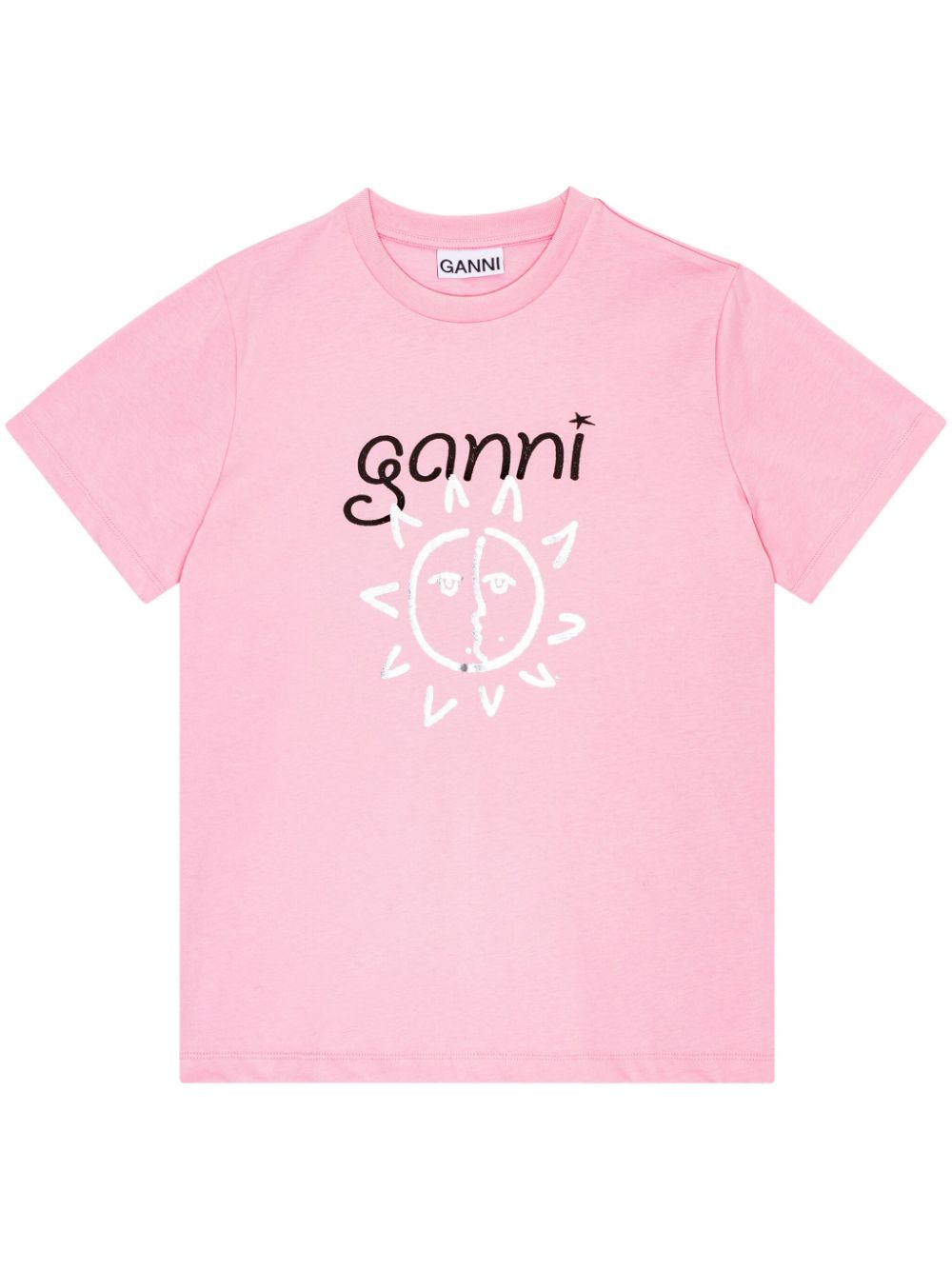 Logo-print organic cotton T-shirt - Pink