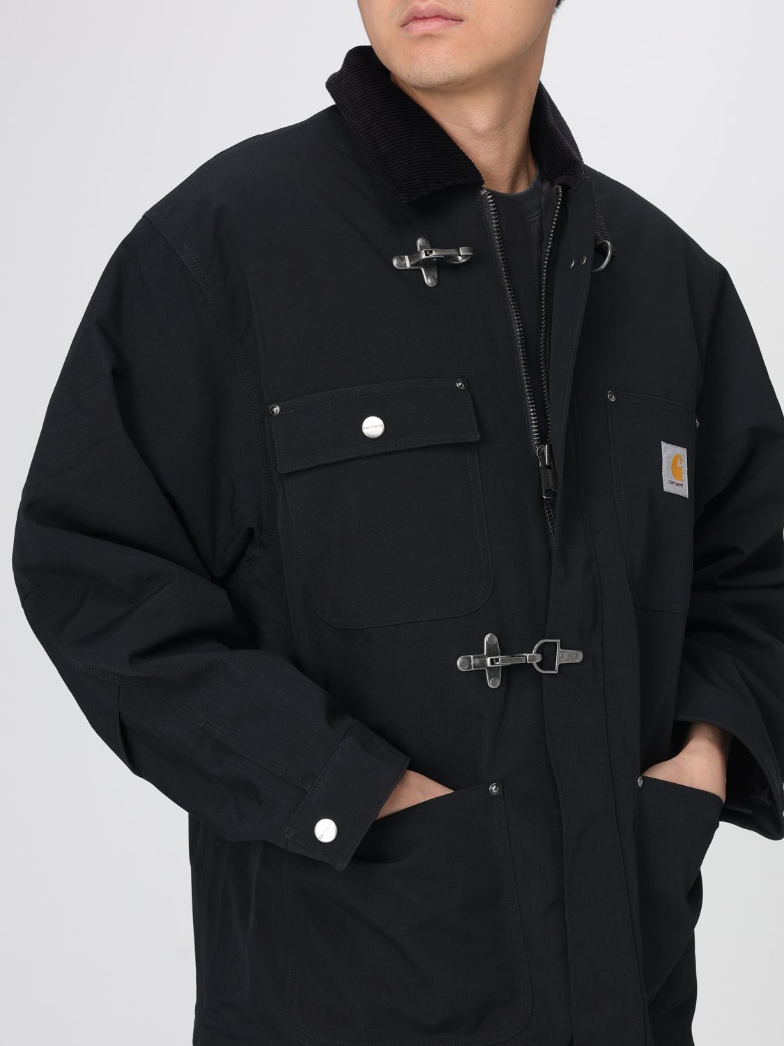 Coat Men color Black
