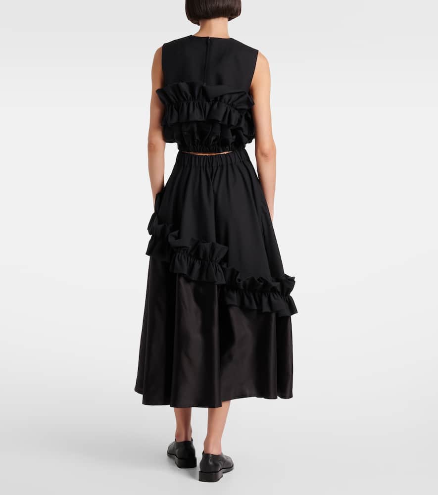 Ruffled wool top