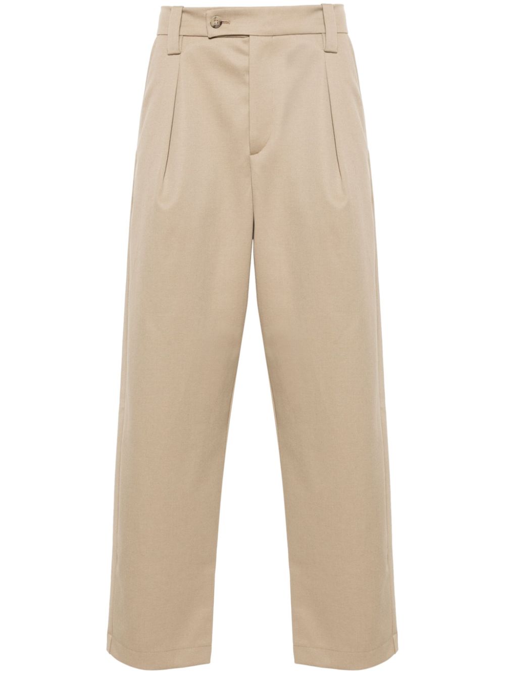 Gabardine tailored trousers - Neutrals