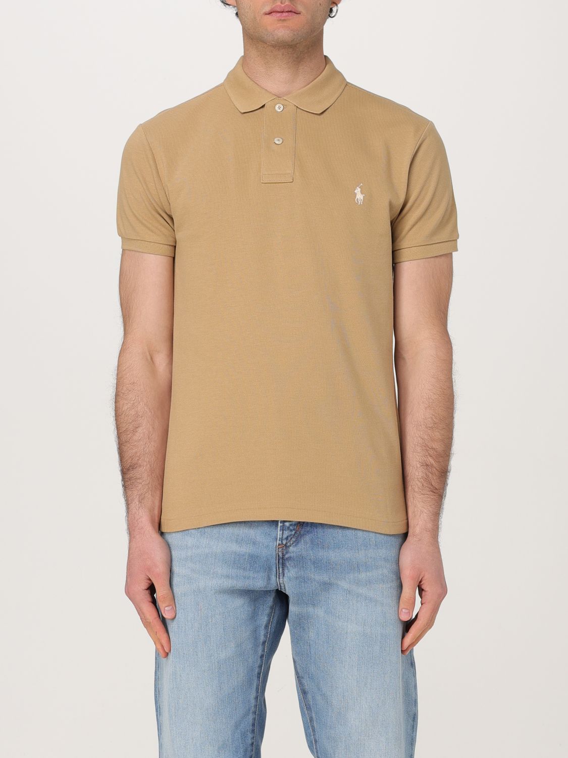 Polo Shirt Men color Coffee