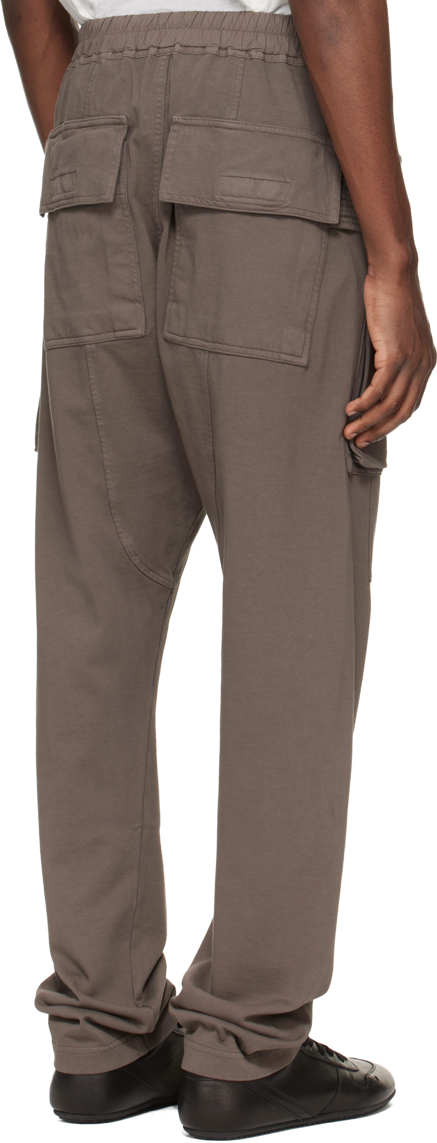 Gray Temple Creatch Drawstring Cargo Pants