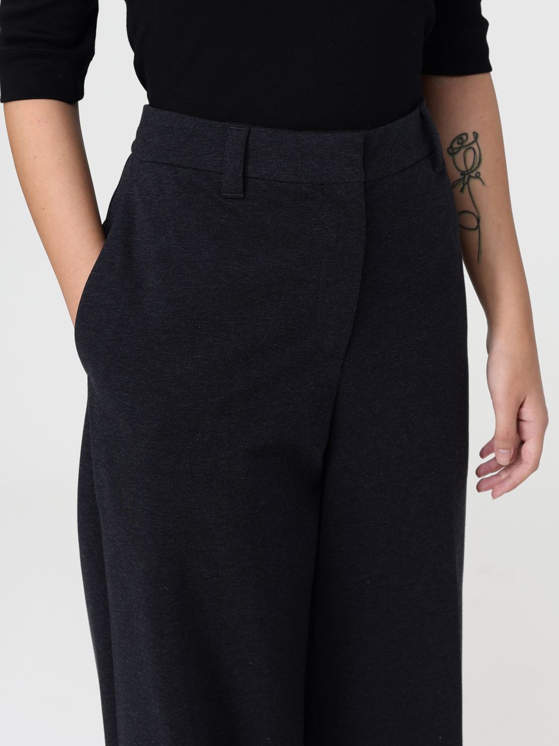 Pants Woman color Charcoal