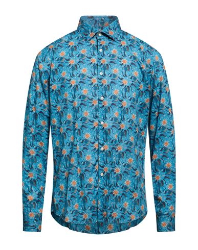 Man Shirt Slate blue Size 17 Cotton