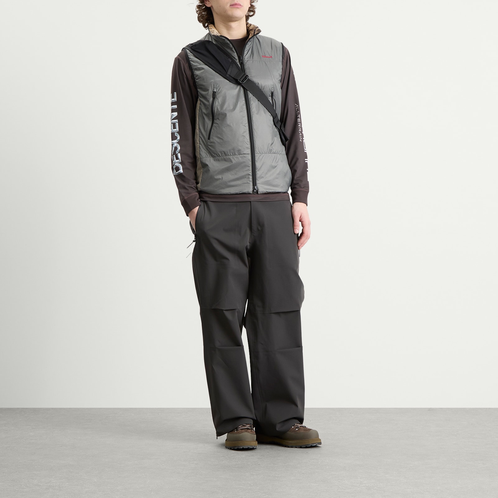 Men's Allterrain x JJJJound Reversible Vest in Charcoal/Taupe