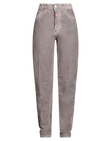 Woman Pants Taupe Size 4 Cotton, Elastane, Calfskin