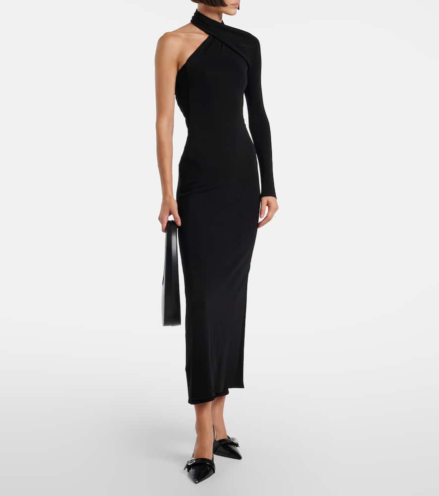 Courrèges One-shoulder crêpe maxi dress