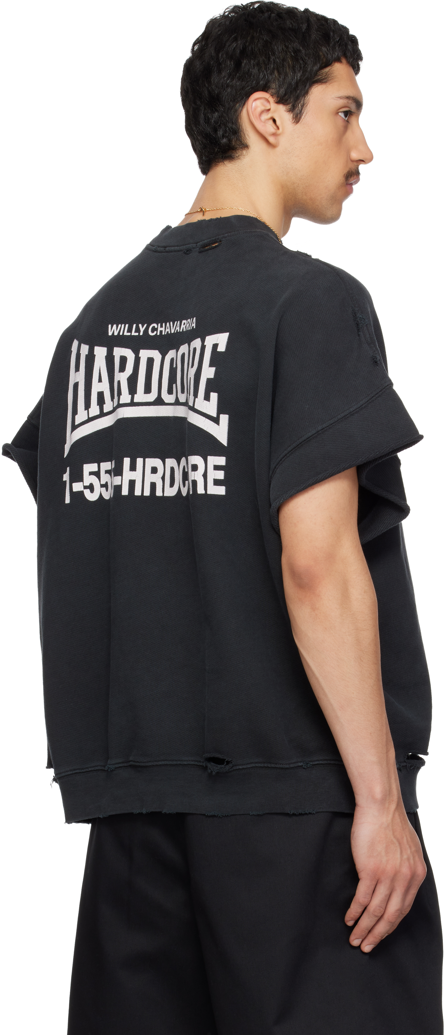 Black 'Hardcore' Muscle T-shirt