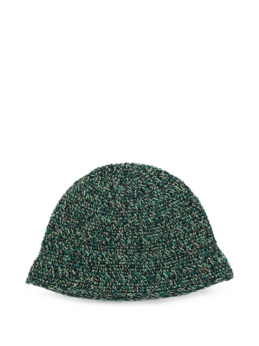 Green Knitted Bucket Hat