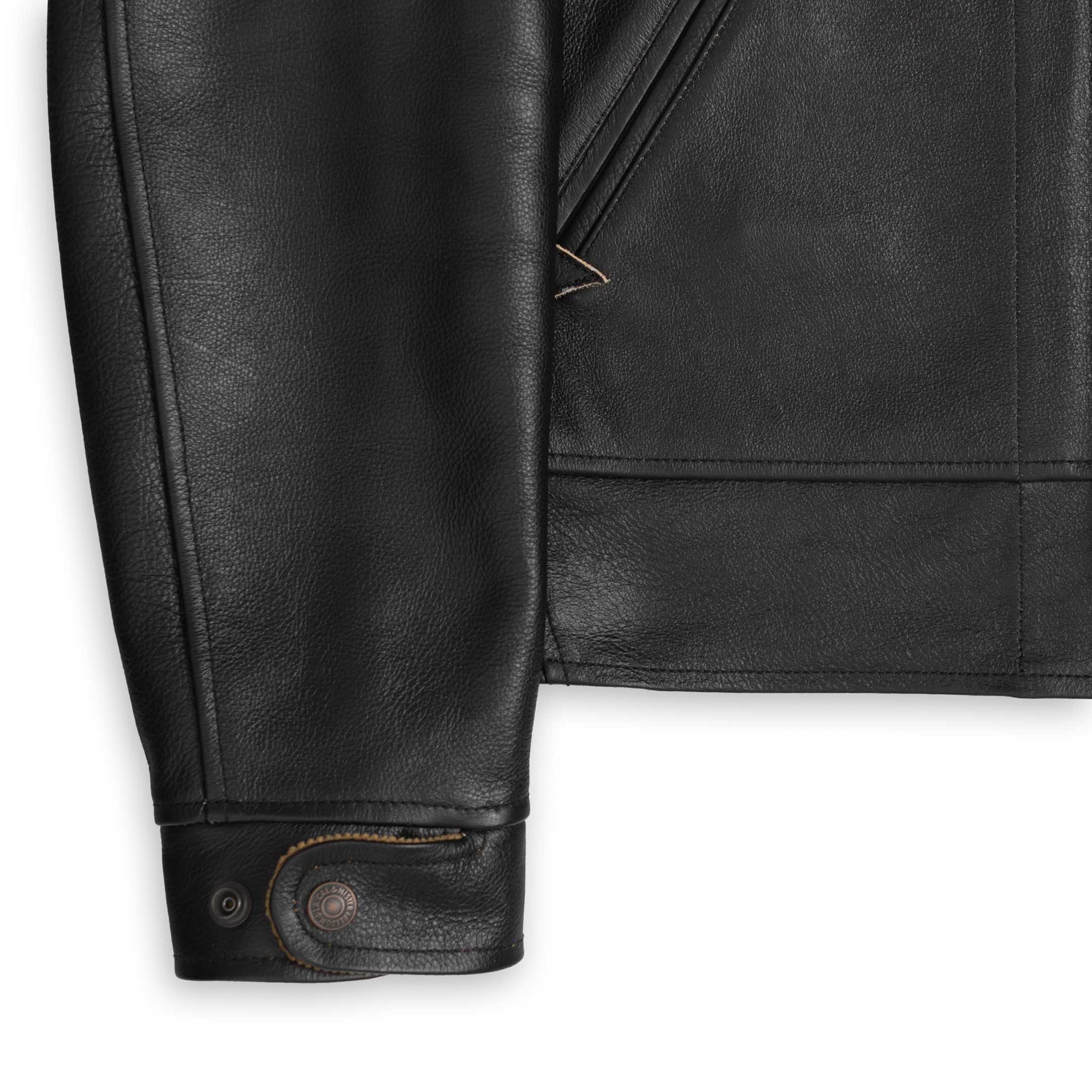 Campus 'Stud' Leather Jacket Black