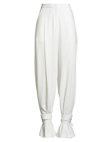 Mônot Woman Pants White Size 10 Triacetate, Polyester