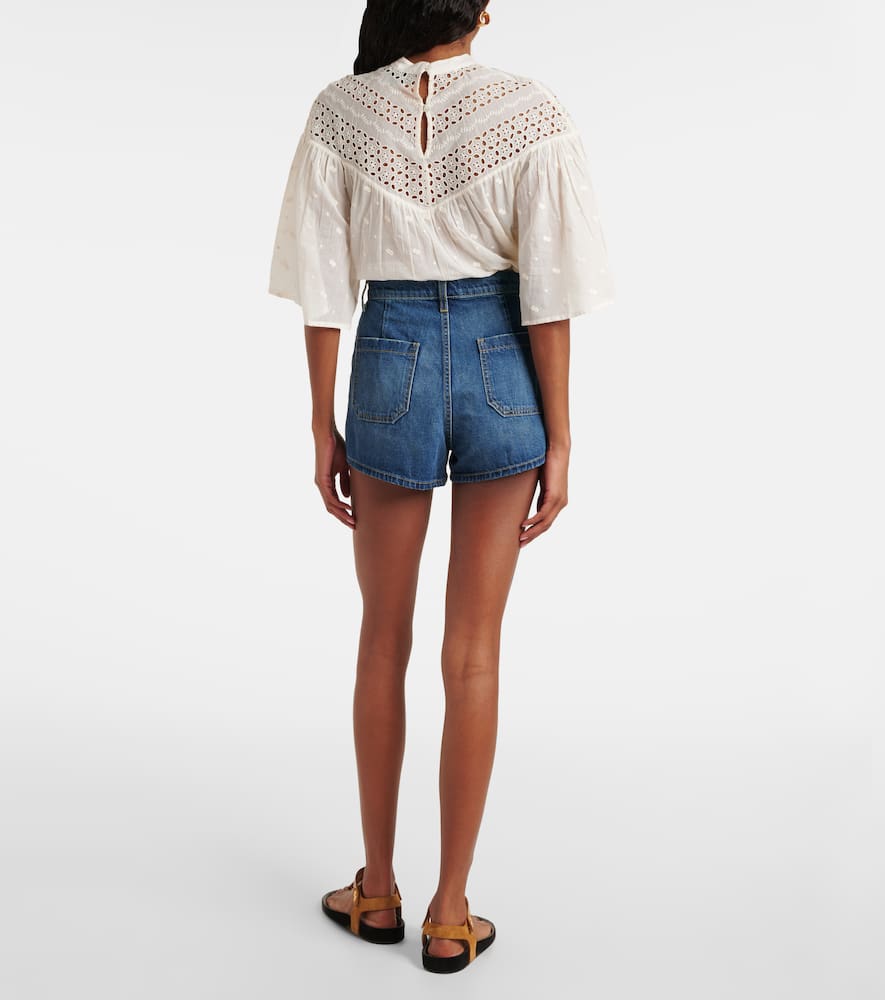 Nili Lotan Harley high-rise denim shorts
