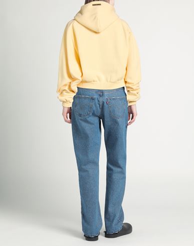 Woman Sweatshirt Pastel yellow Size M Cotton, Polyester