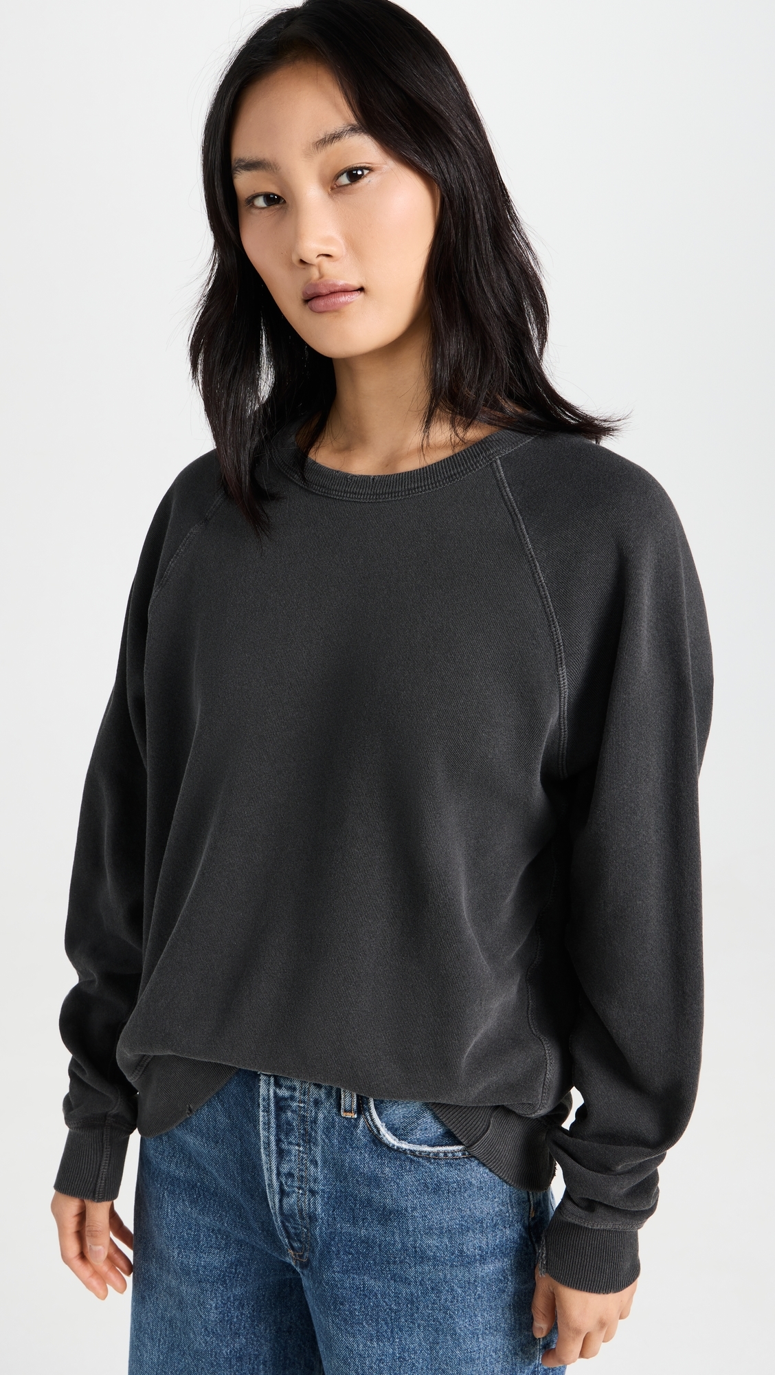 The College Sweatshirt Washed Black