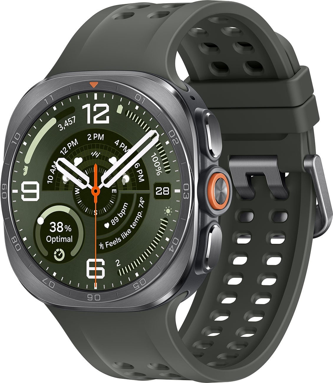 Galaxy Ultra2 Smartwatch 47mm LTE Titanium Silver with Olive Marine Band